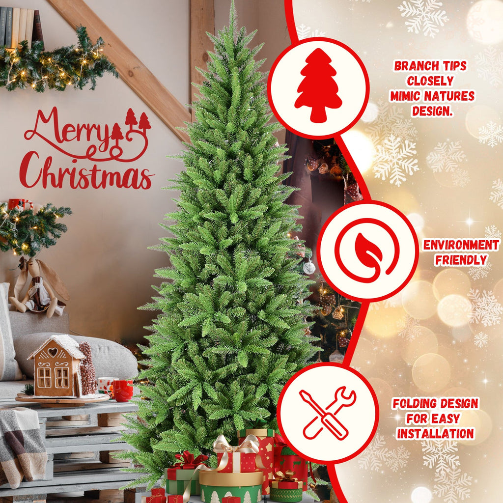 6FT Slim Christmas Tree – 850 Tips