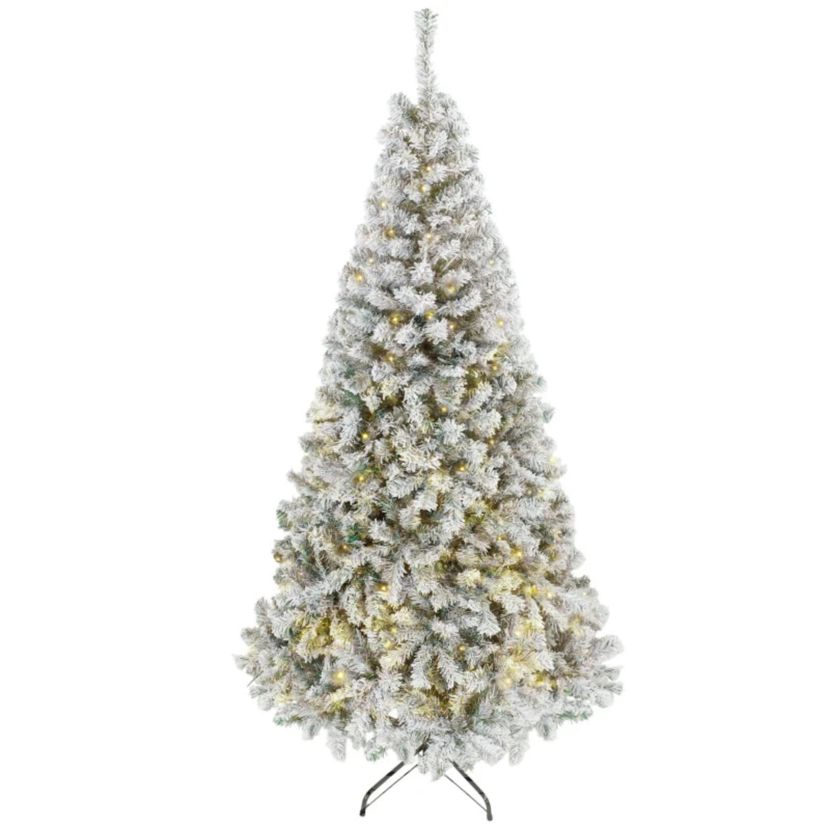 6 ft Pre – Lit Flocked Fraser Fir Artificial Christmas Tree