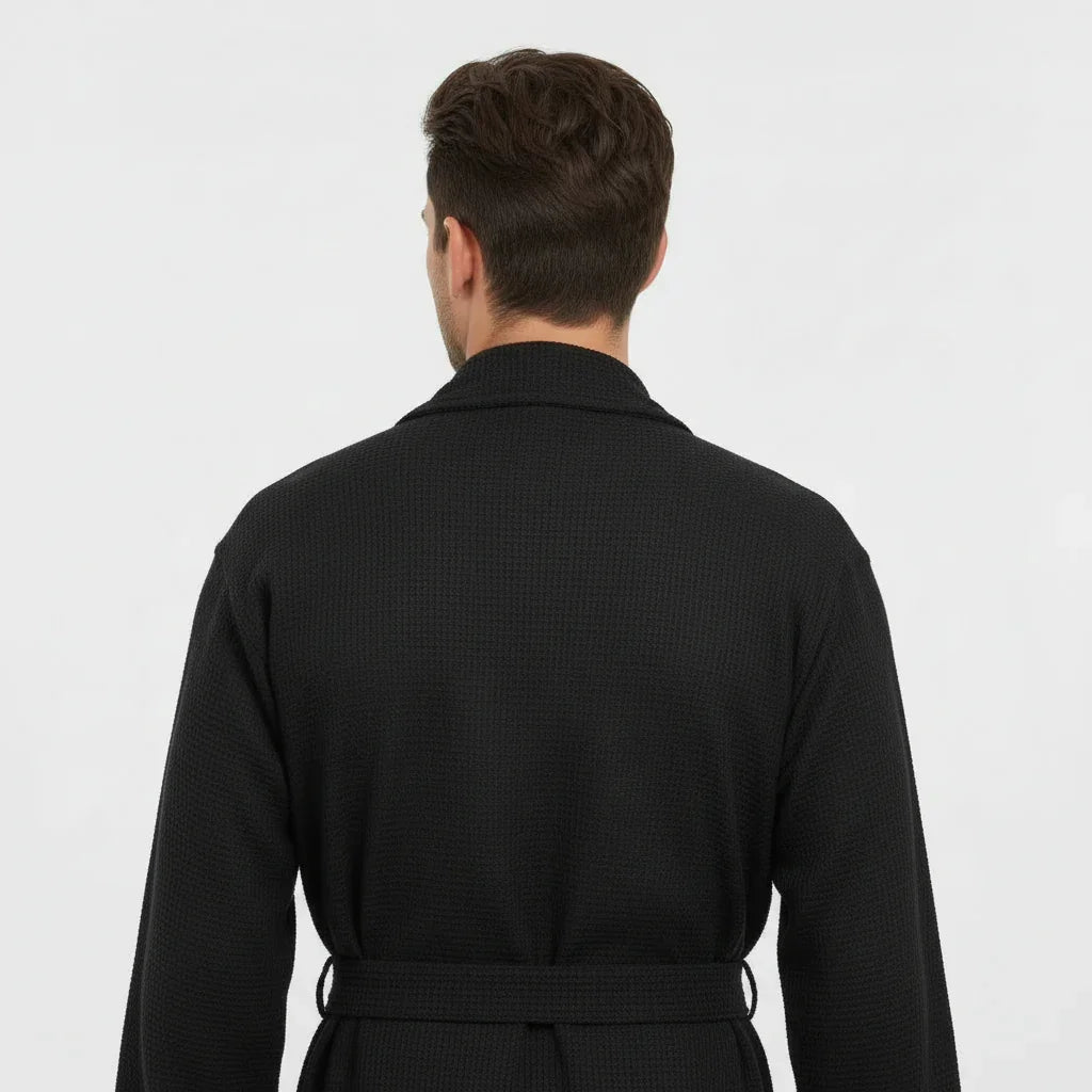 Waffle Spa Bathrobe for Men – Absorbent, Lightweight
