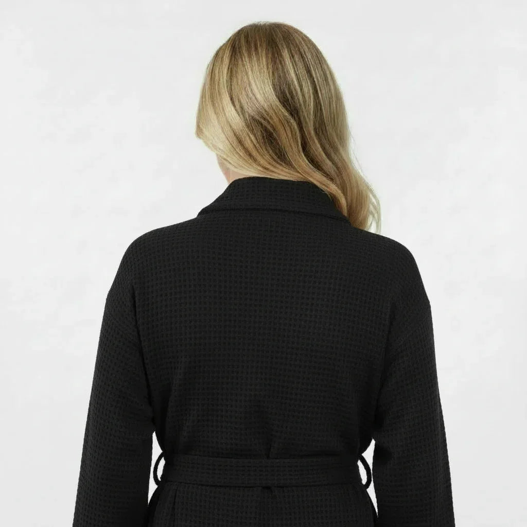 Knee – Length Waffle Robe for Women