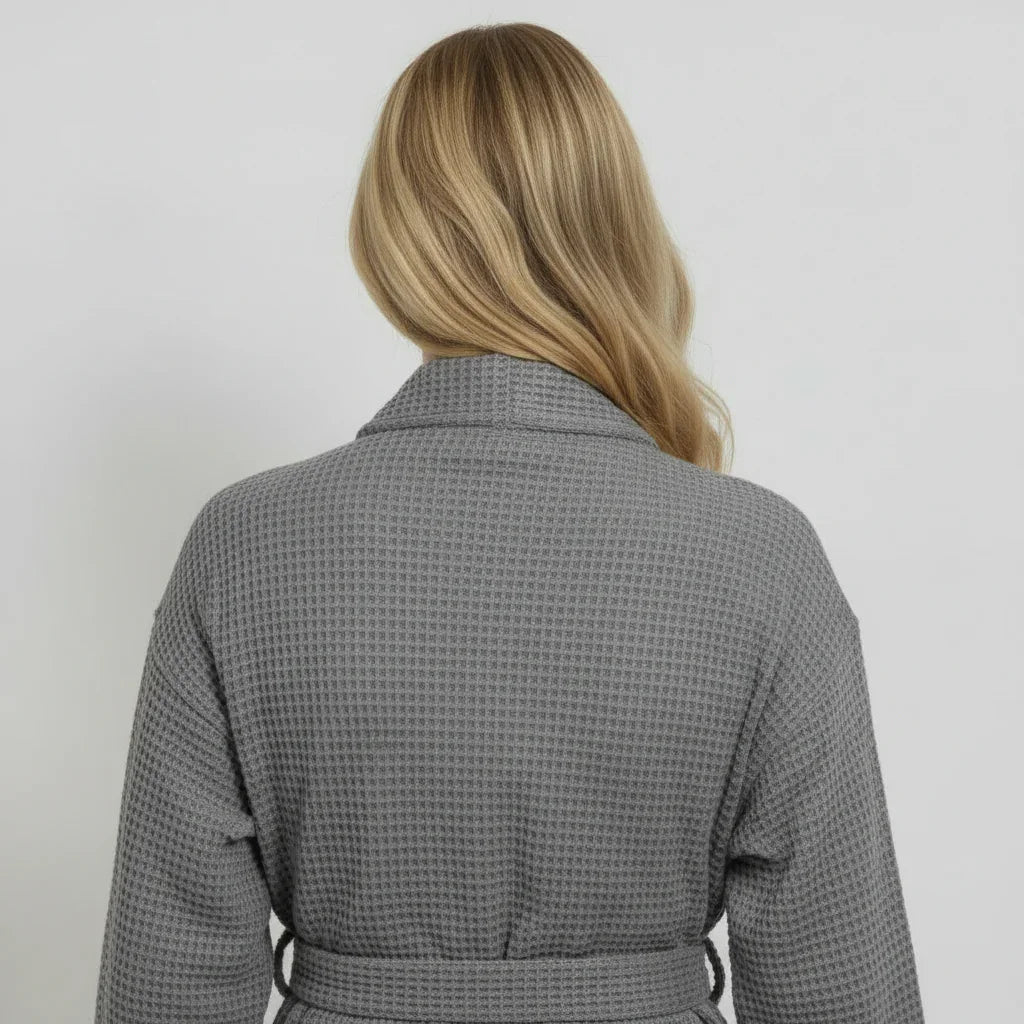 Knee – Length Waffle Robe for Women