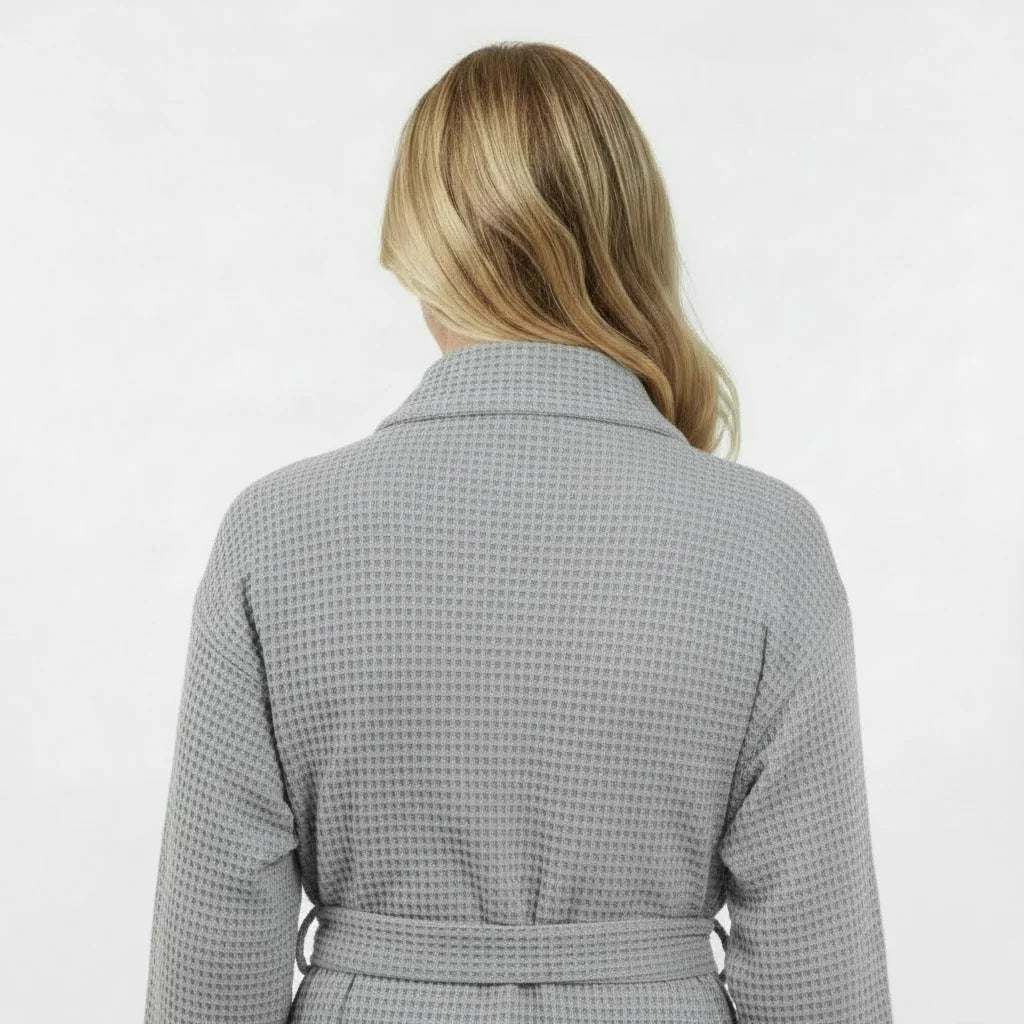 Knee – Length Waffle Robe for Women