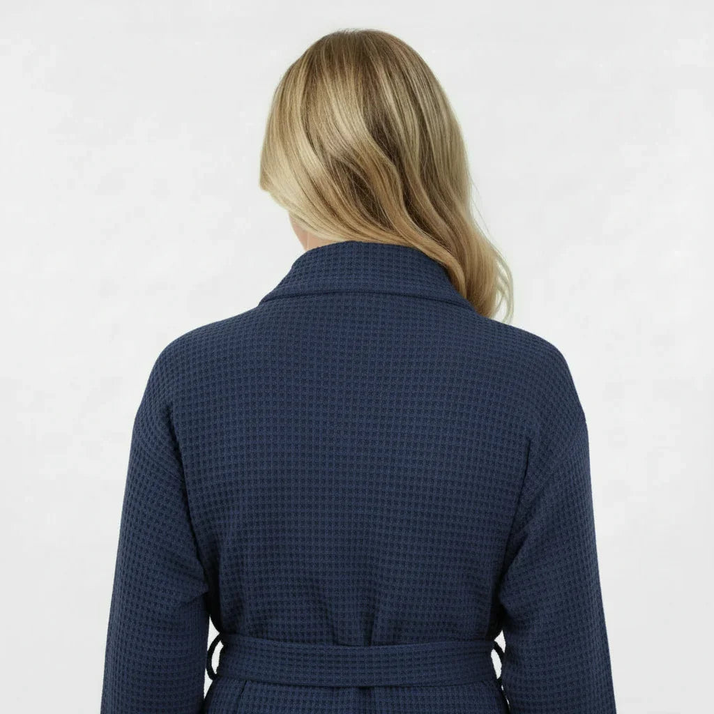 Knee – Length Waffle Robe for Women