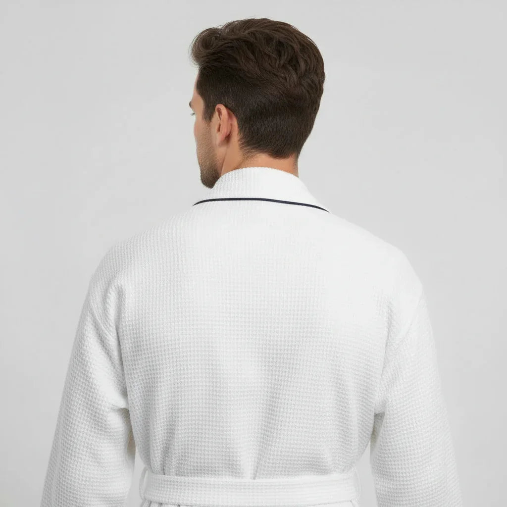 Waffle Spa Bathrobe for Men – Absorbent, Lightweight