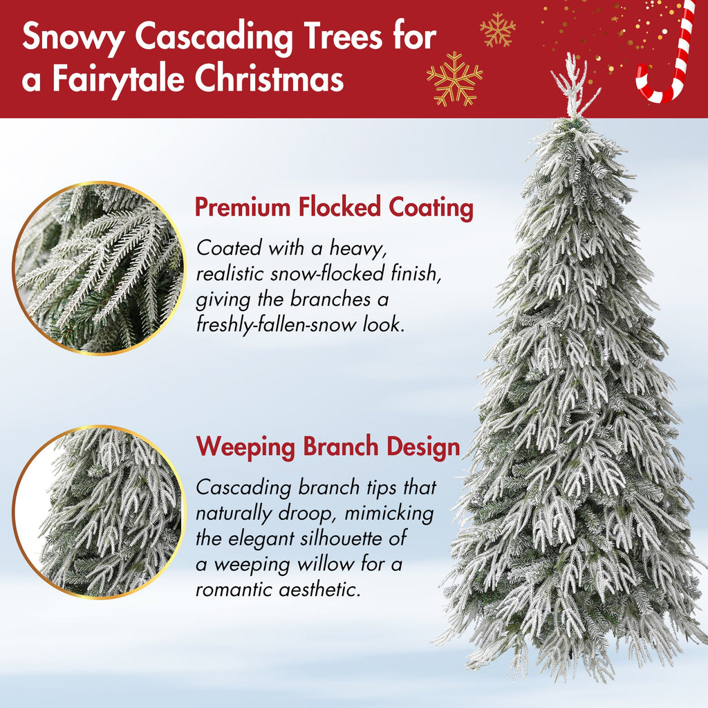 Snowy Cascading Christmas Trees 3 – Piece Set