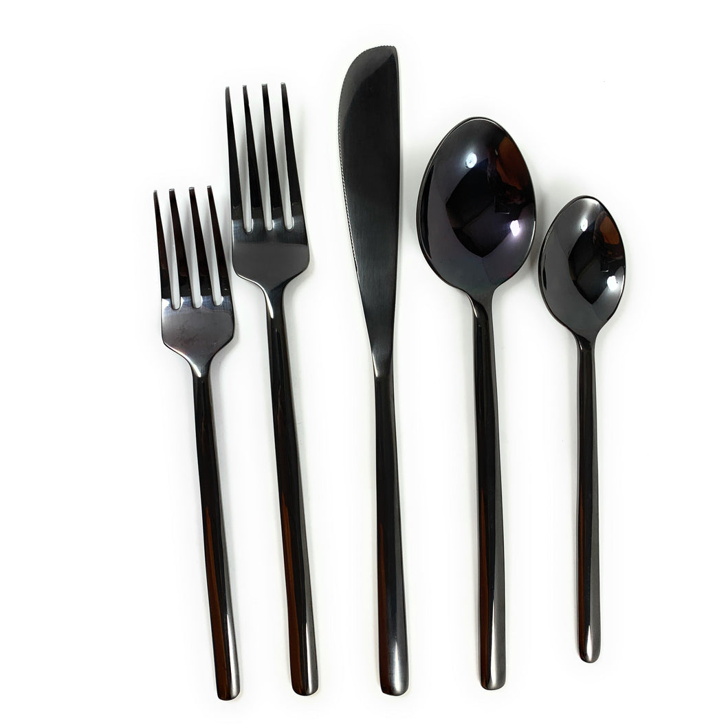 Vibhsa Black Flatware Set Stainless Steel 20 PC
