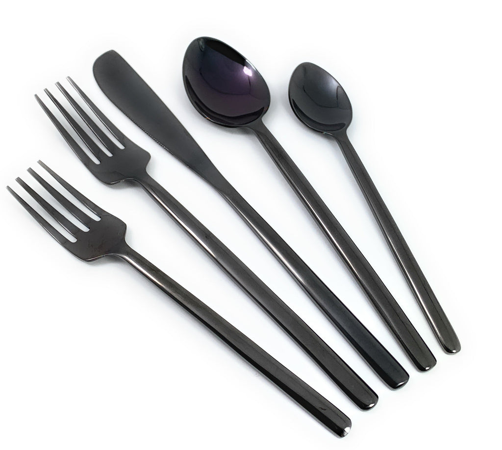 Vibhsa Black Flatware Set Stainless Steel 20 PC