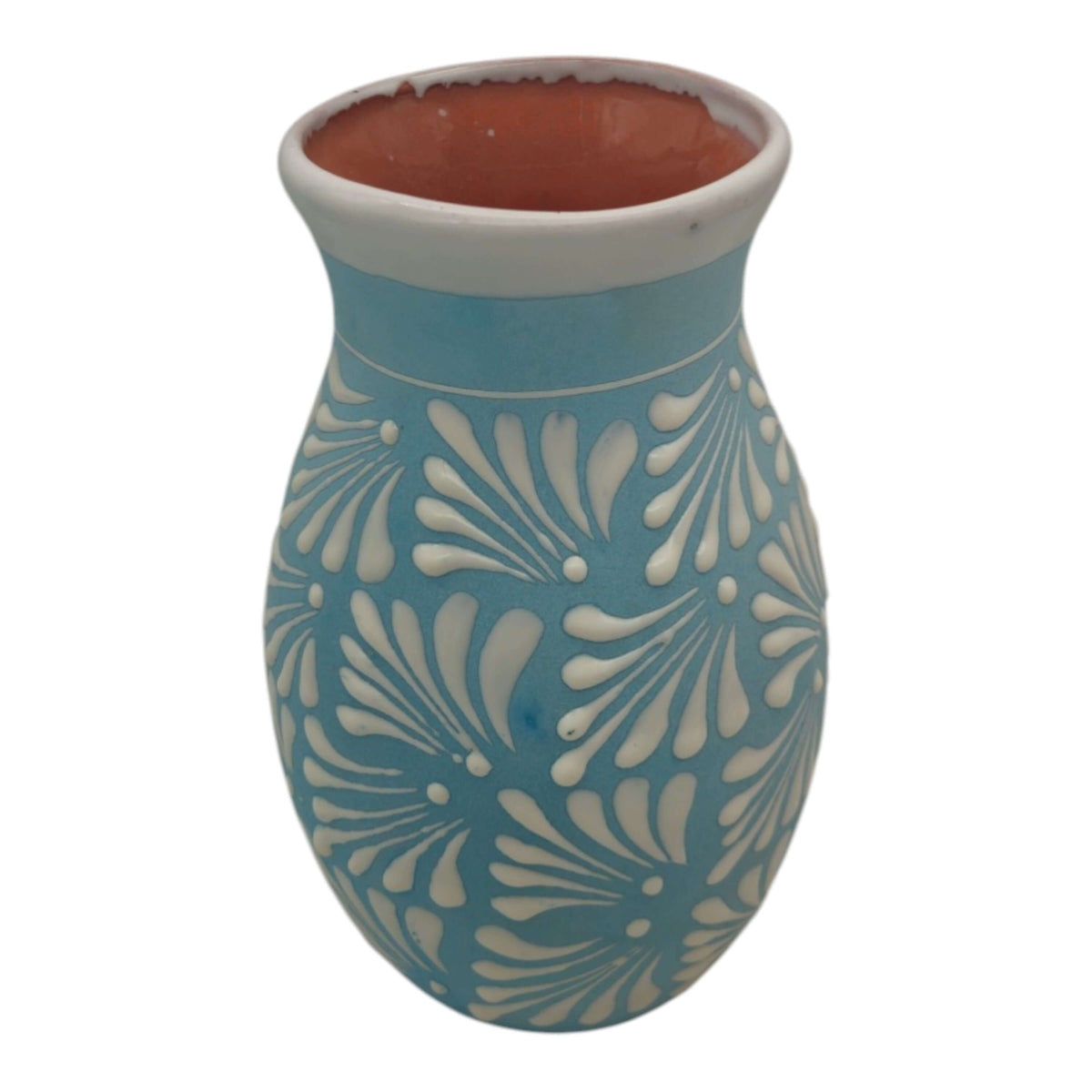 Blue Talavera Vase | Hand – Painted Mexican Pottery