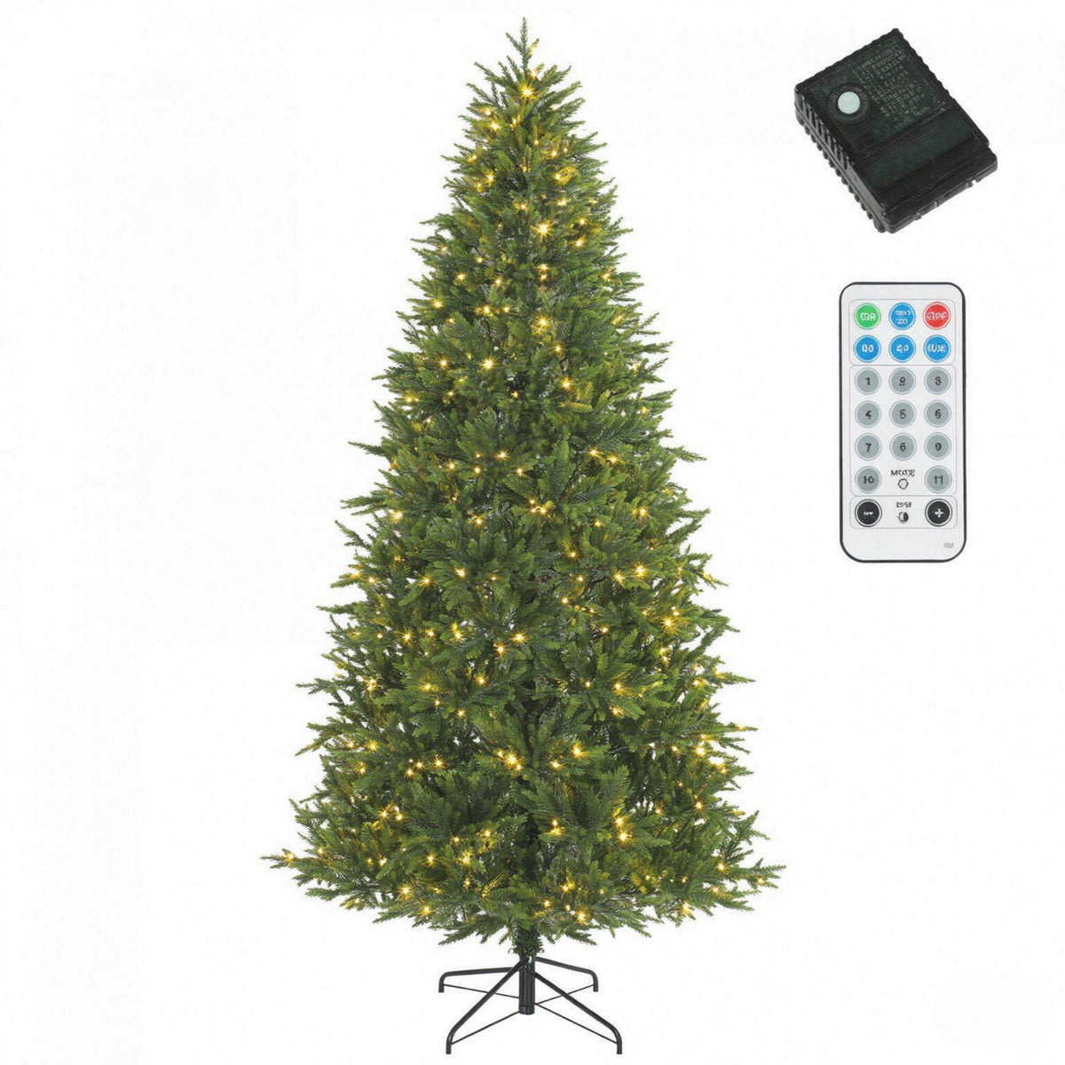 7.5 – Foot Hinged Nordmann Fir Prelit Christmas Tree