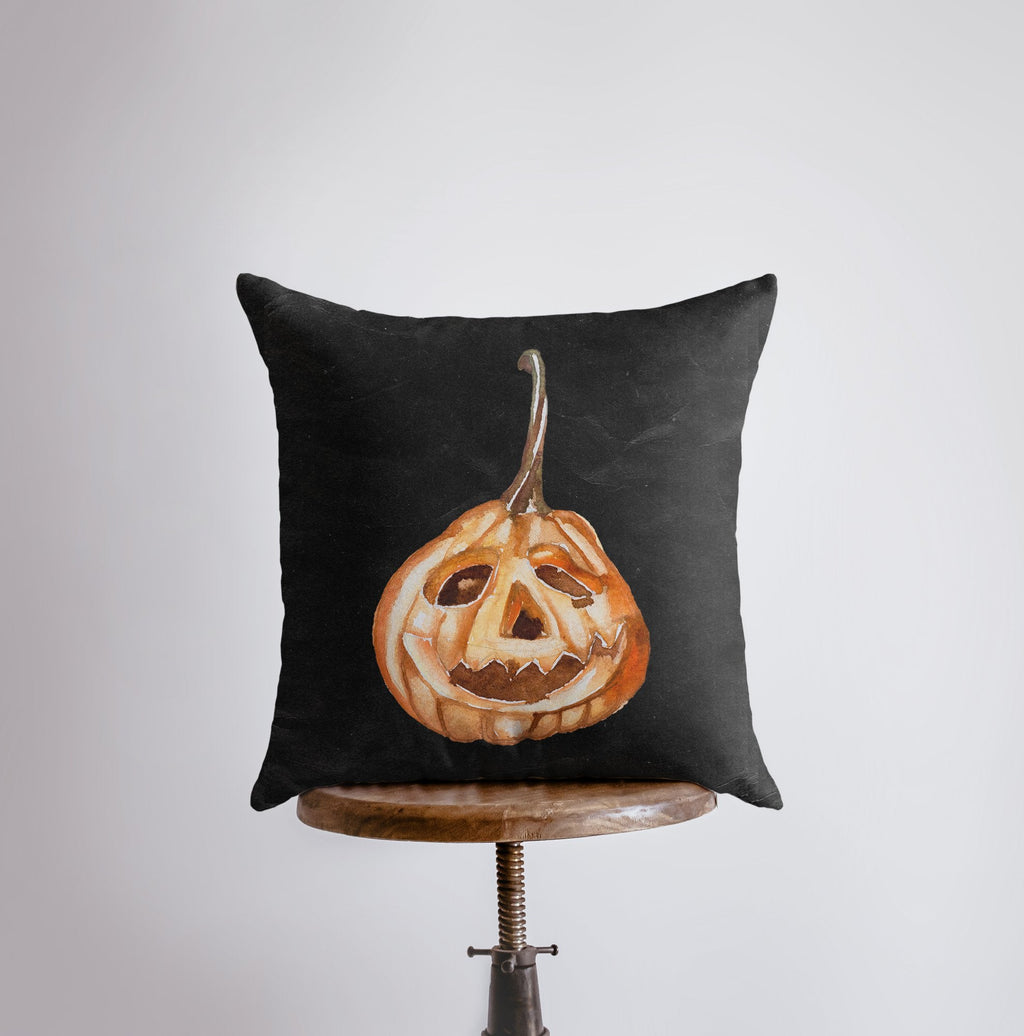 Toothy Smiling Jack O Lantern Pillow