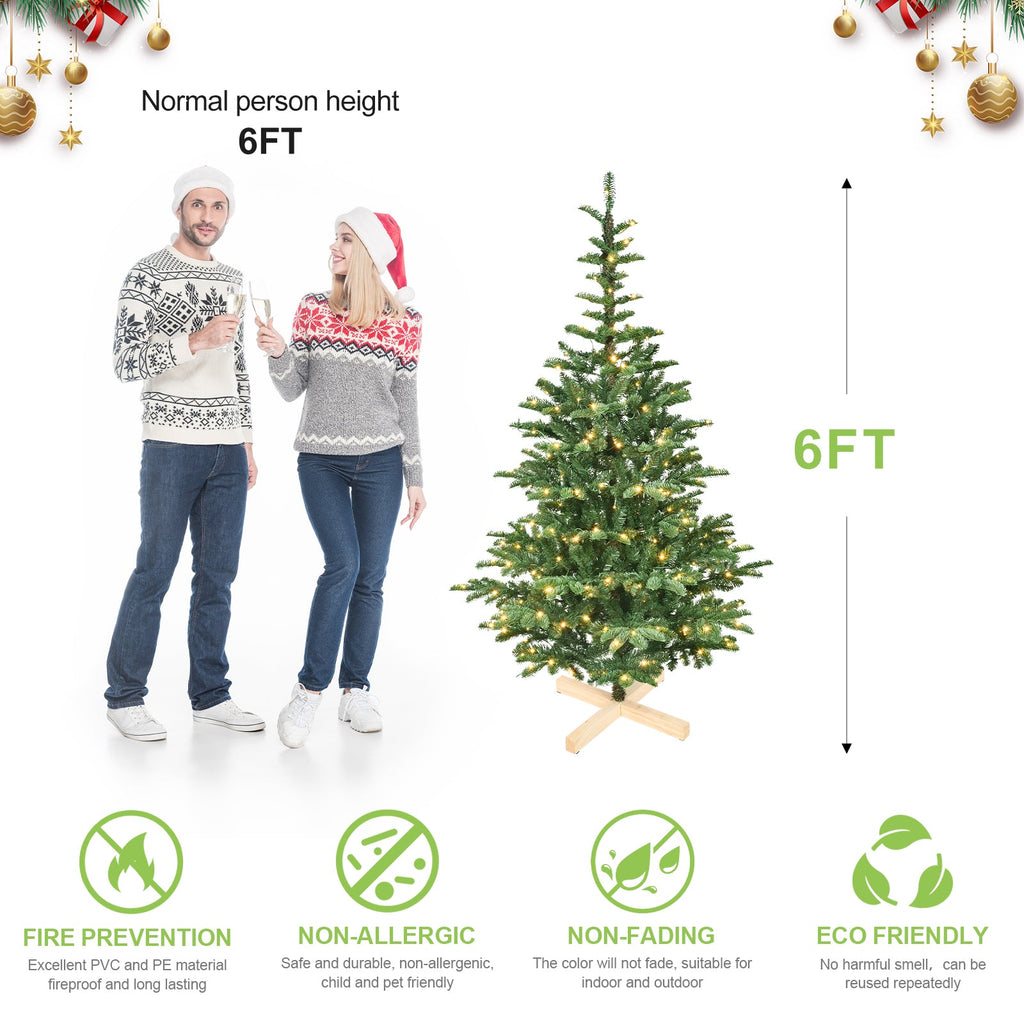 7ft Pre – Lit Christmas Tree with 400 Warm White LED Lights