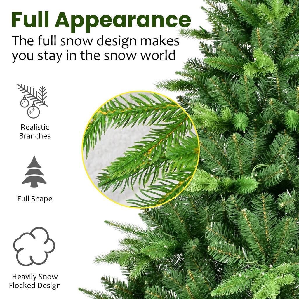 7ft Pre – Lit Christmas Tree with 450 Warm Lights