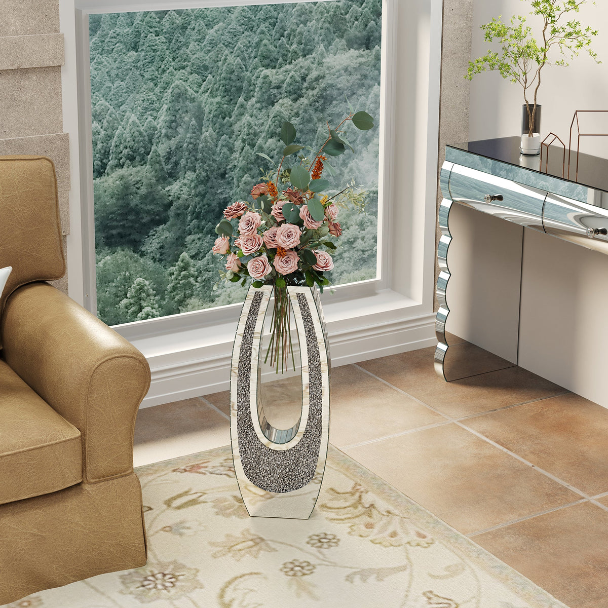 24.01" U – Shaped Floor Vase