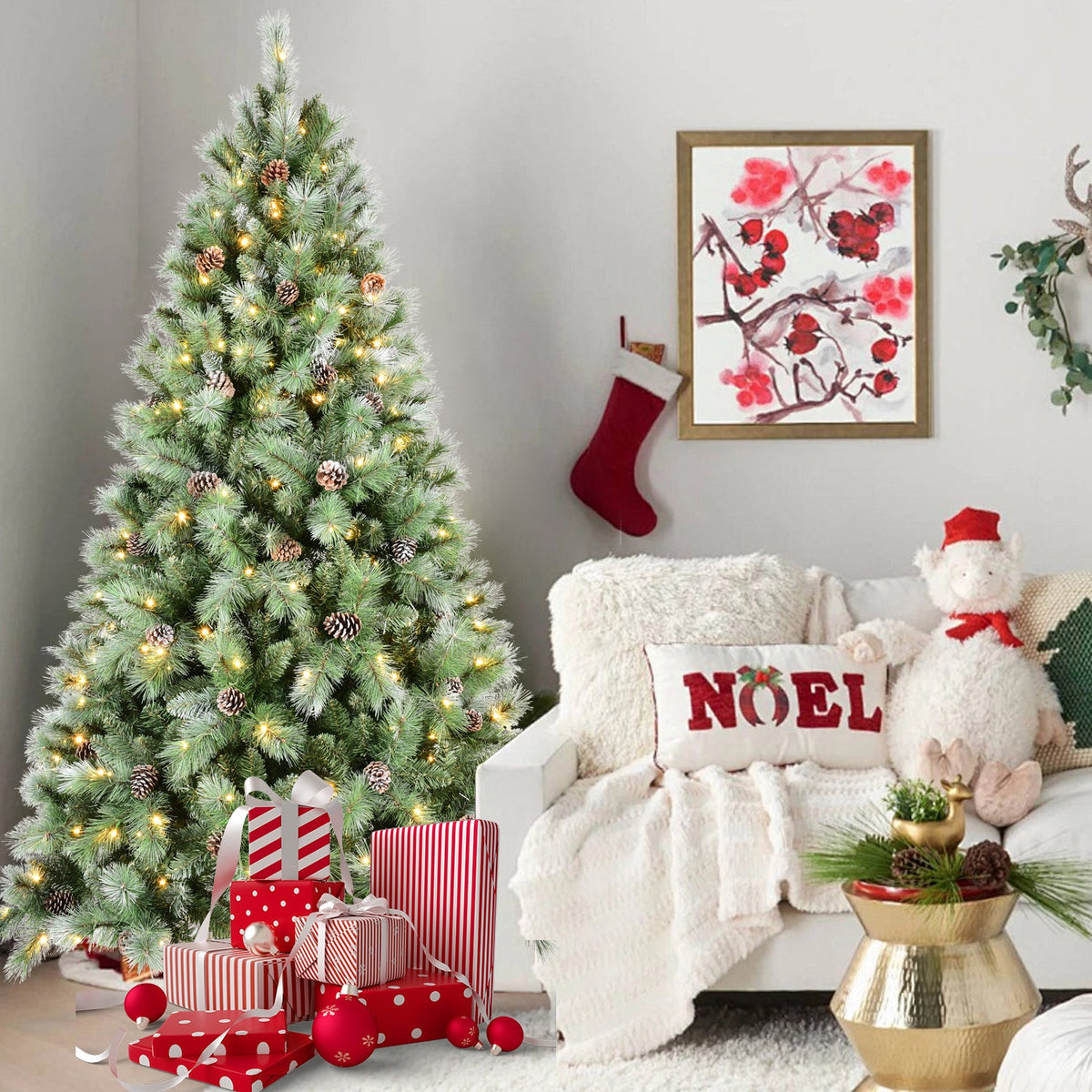 6FT Christmas Tree with 300 Warm White Lights