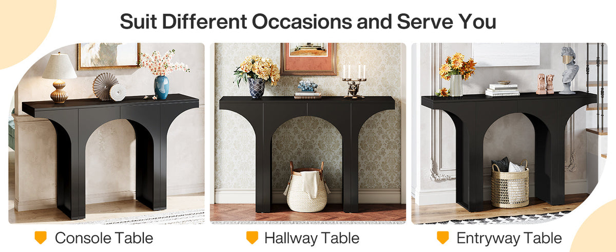 47 – Inch Modern Black Console Table