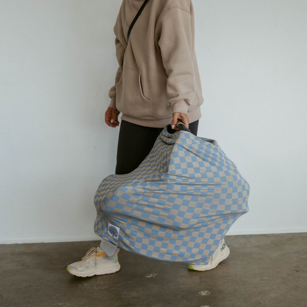 Multi – use Cover, Stormy Blue Checker
