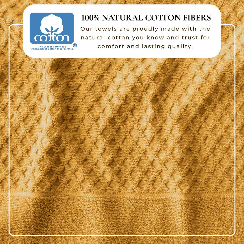 Cotton Diamond Waffle Weave Bath Towel Set – Grayson Collection