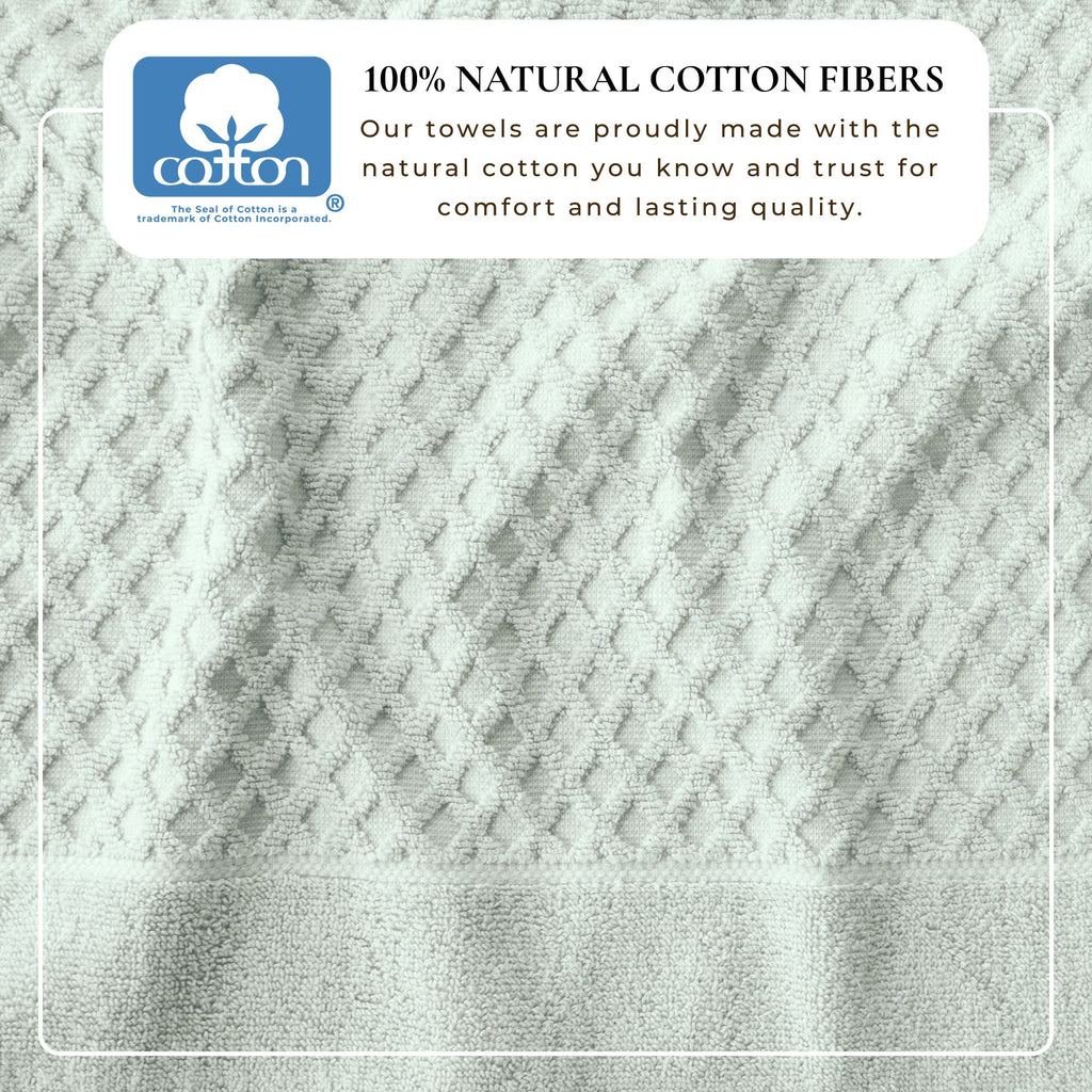Cotton Diamond Waffle Weave Bath Towel Set – Grayson Collection