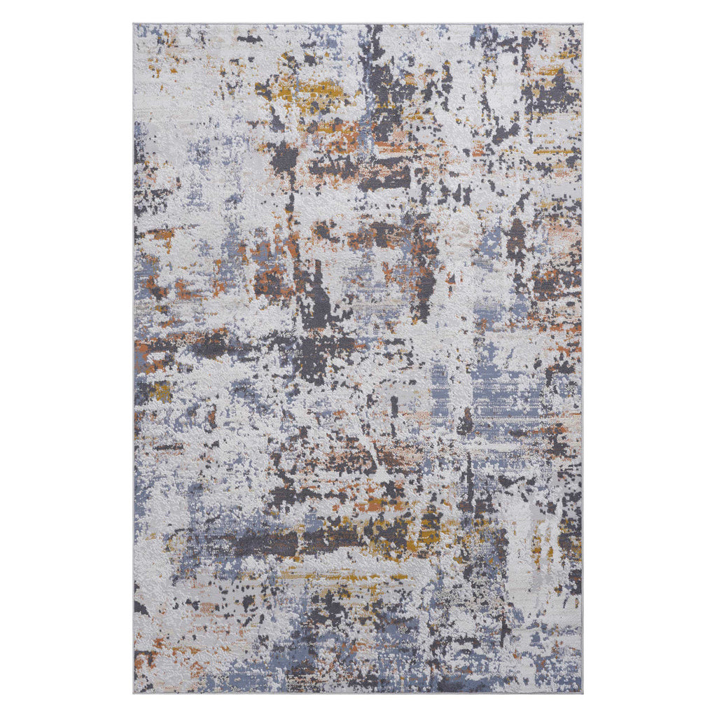 Naar Payas Collection Ivory/Blue Abstract Area Rug