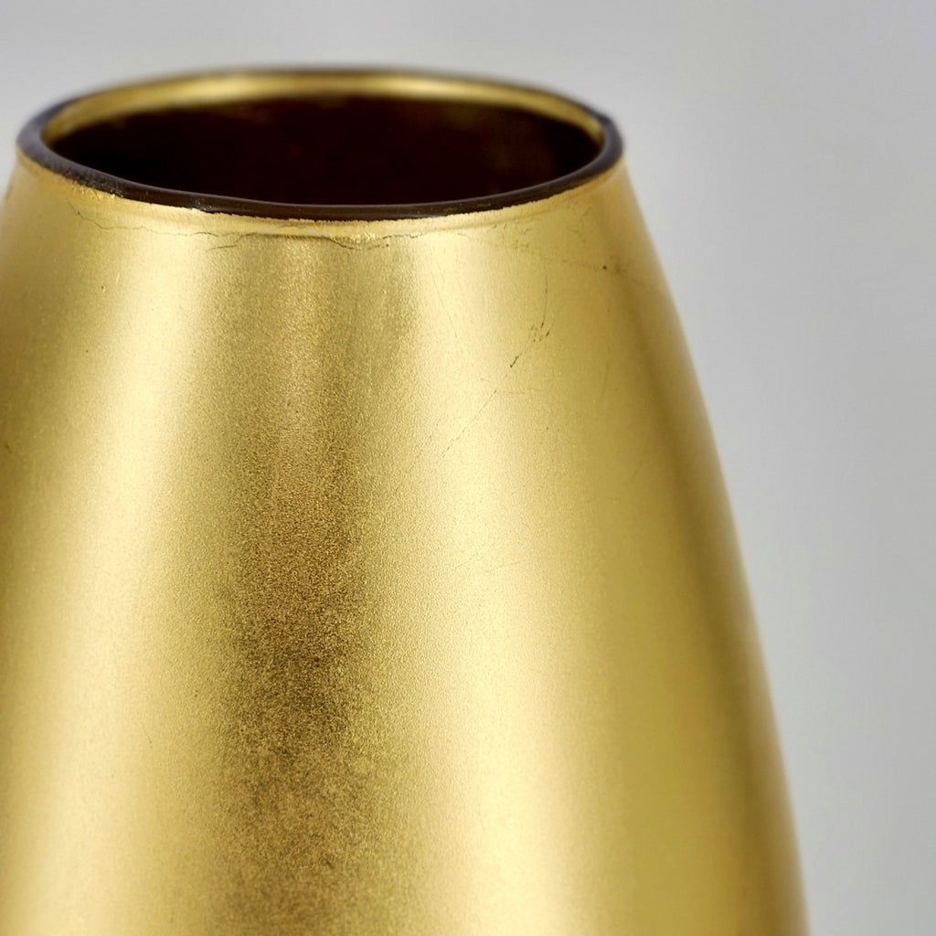 AMARYLLIS 20" Gold Gilded Glass Bullet Vase