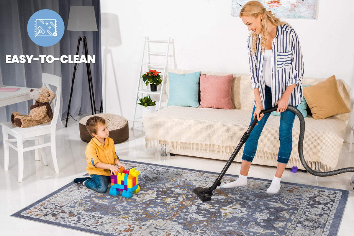 Naar Payas Collection Blue Traditional Area Rug