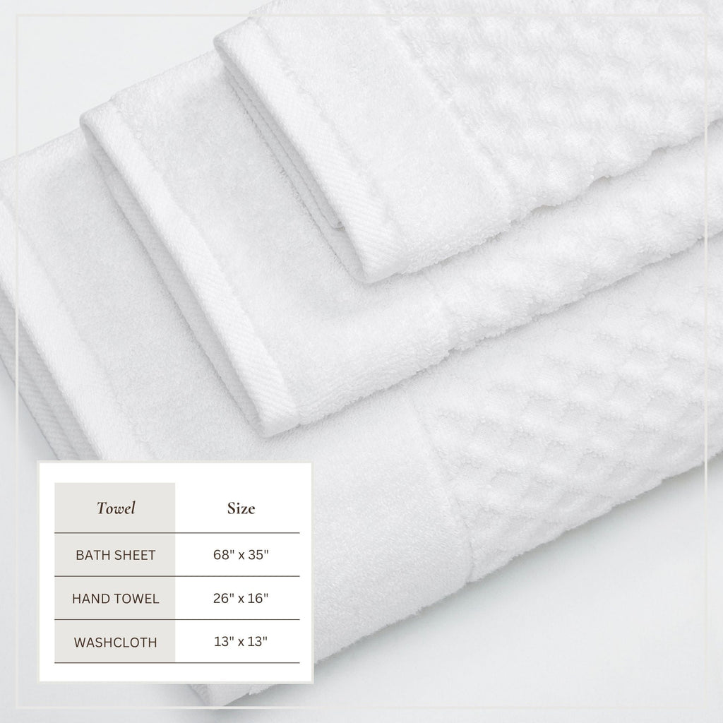 Cotton Diamond Waffle Weave Bath Towel Set – Grayson Collection