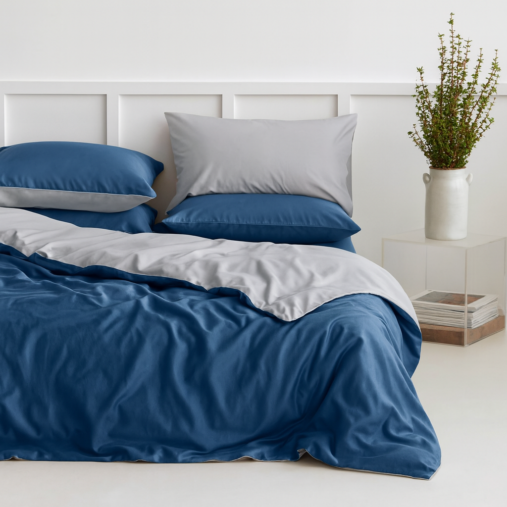 Two – Tone Bamboo Viscose Duvet Cover + 2 Shams Set