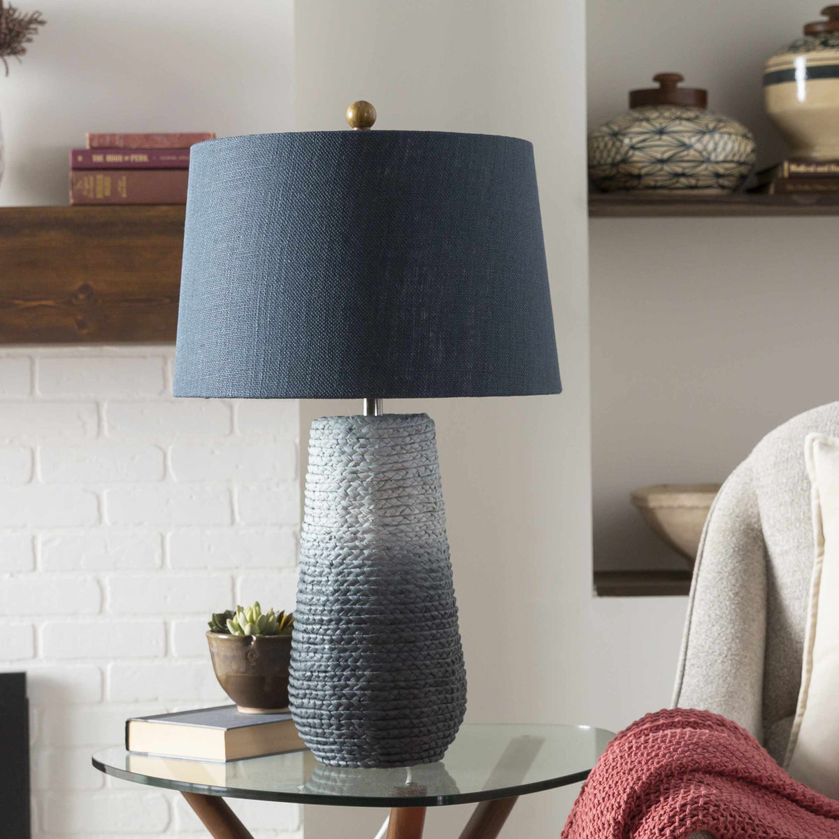 Dingras Pale Blue Jute Table Lamp – Clearance