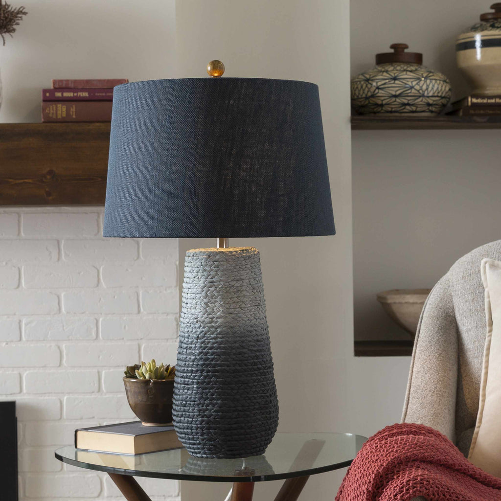 Dingras Pale Blue Jute Table Lamp – Clearance
