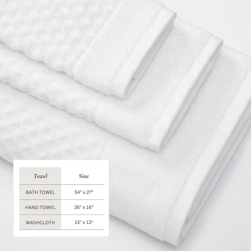 Cotton Diamond Waffle Weave Bath Towel Set – Grayson Collection