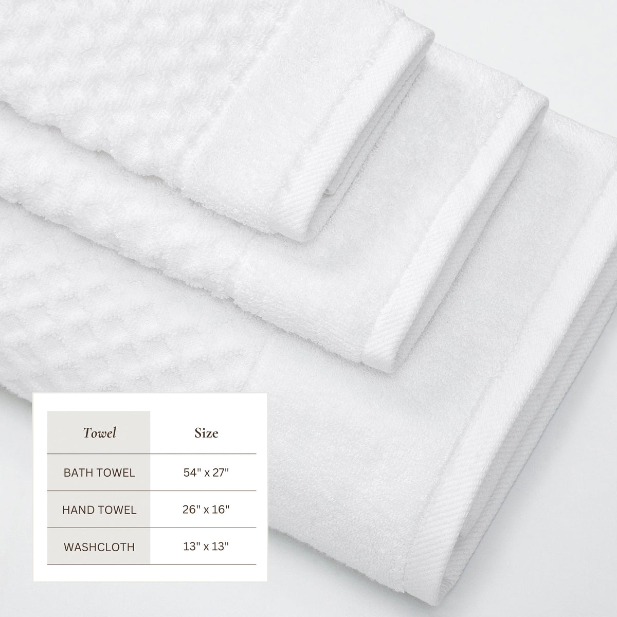 Cotton Diamond Waffle Weave Bath Towel Set – Grayson Collection