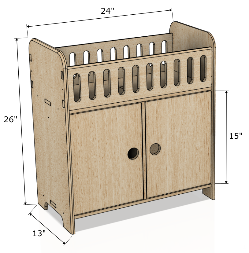 CLARA – Doll Crib with Storage