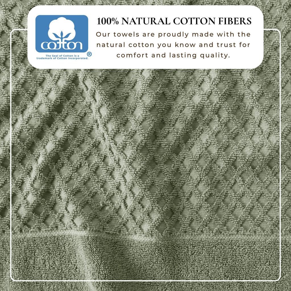 Cotton Diamond Waffle Weave Bath Towel Set – Grayson Collection