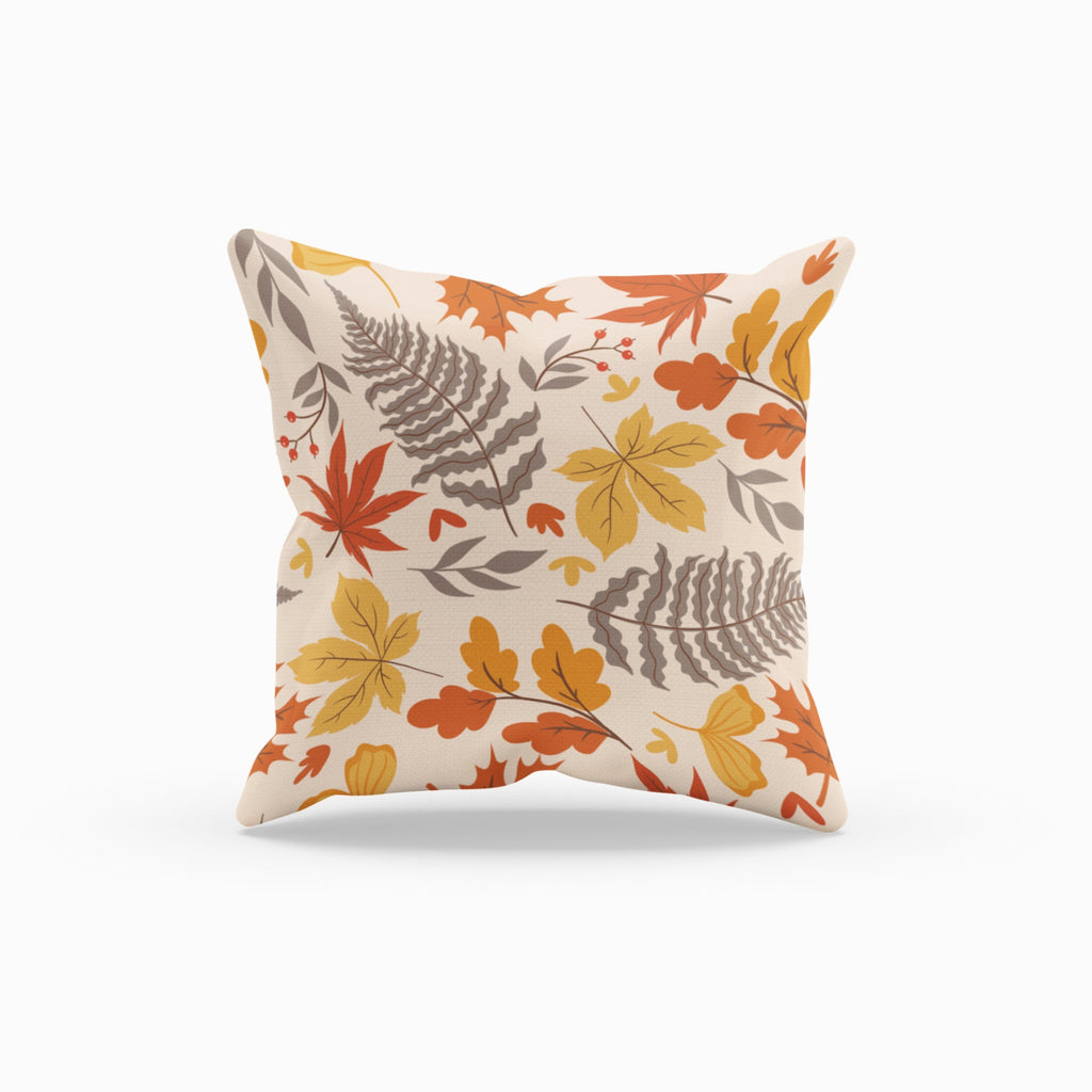 Fall Leaves Printed Cushion Cover, Autumn Home Decor Pillow Case by