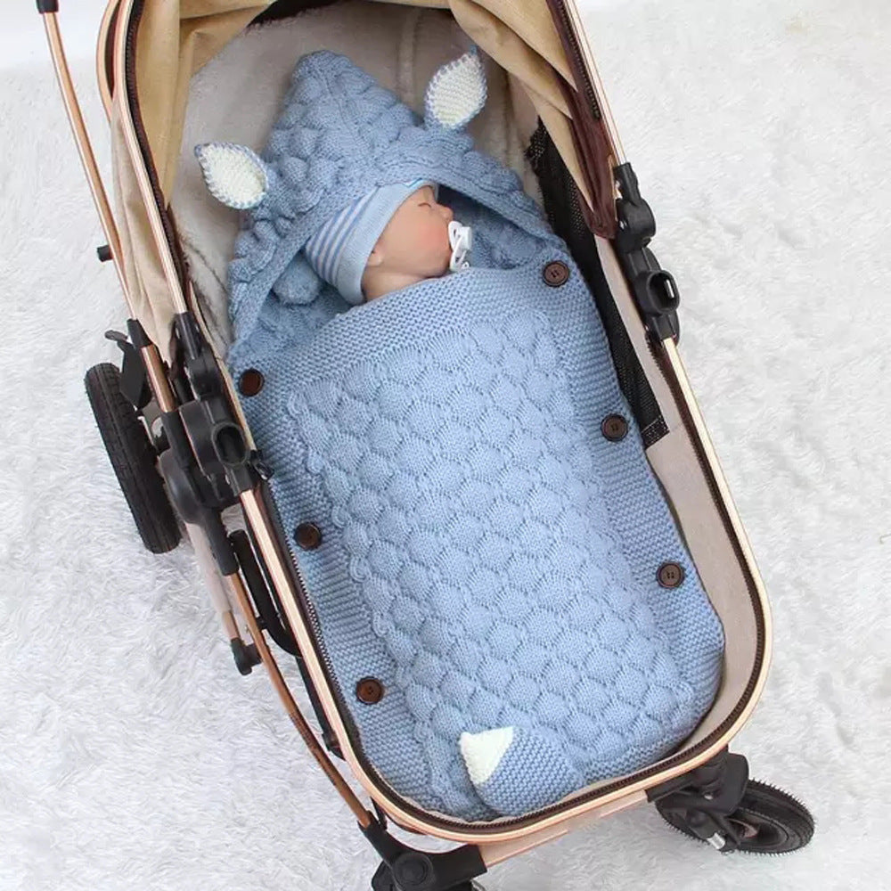 Pure Color Newborn Envelope Anti – kick Swaddling Blanket