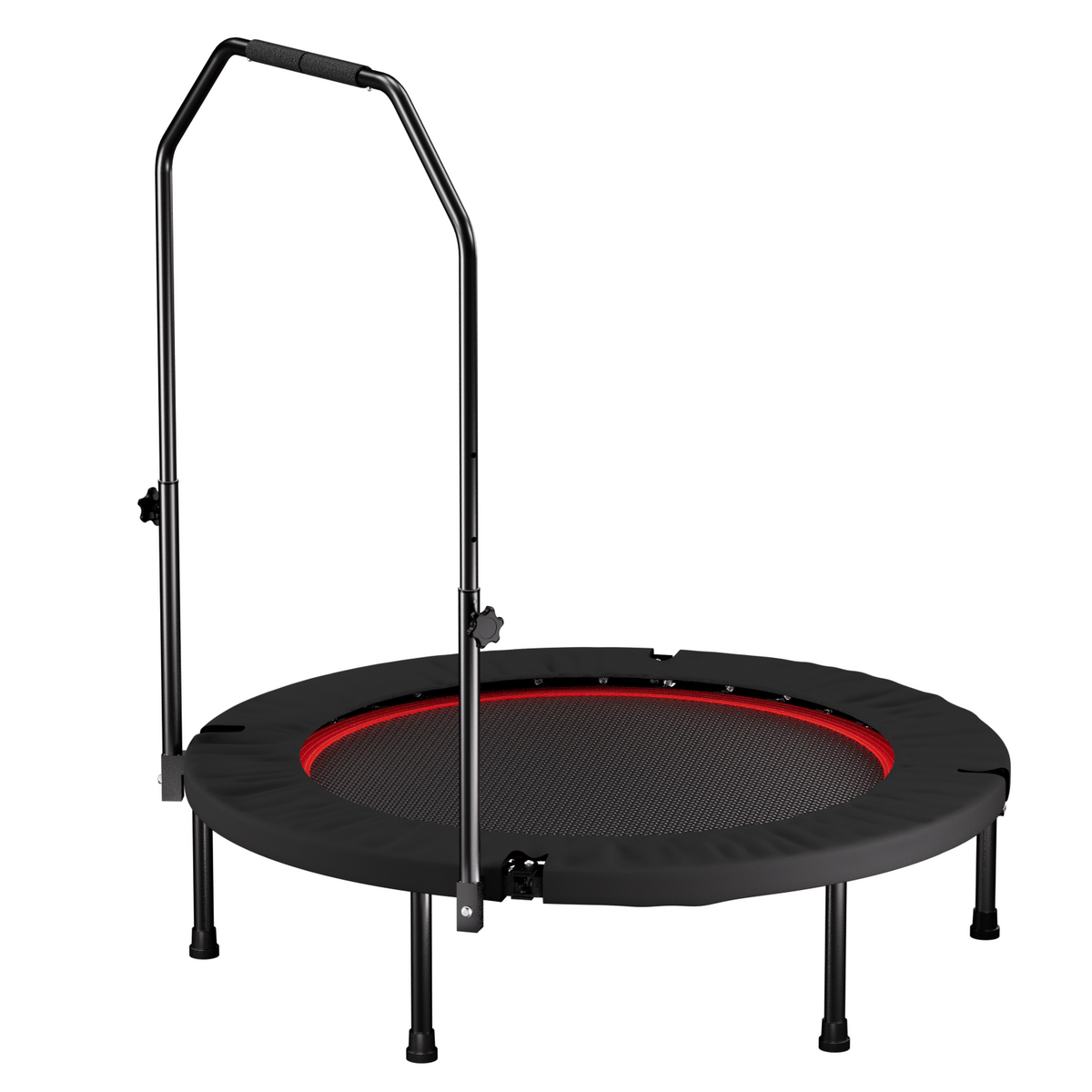40 Inch Foldable Trampoline with Handle – Standard Spring – Black