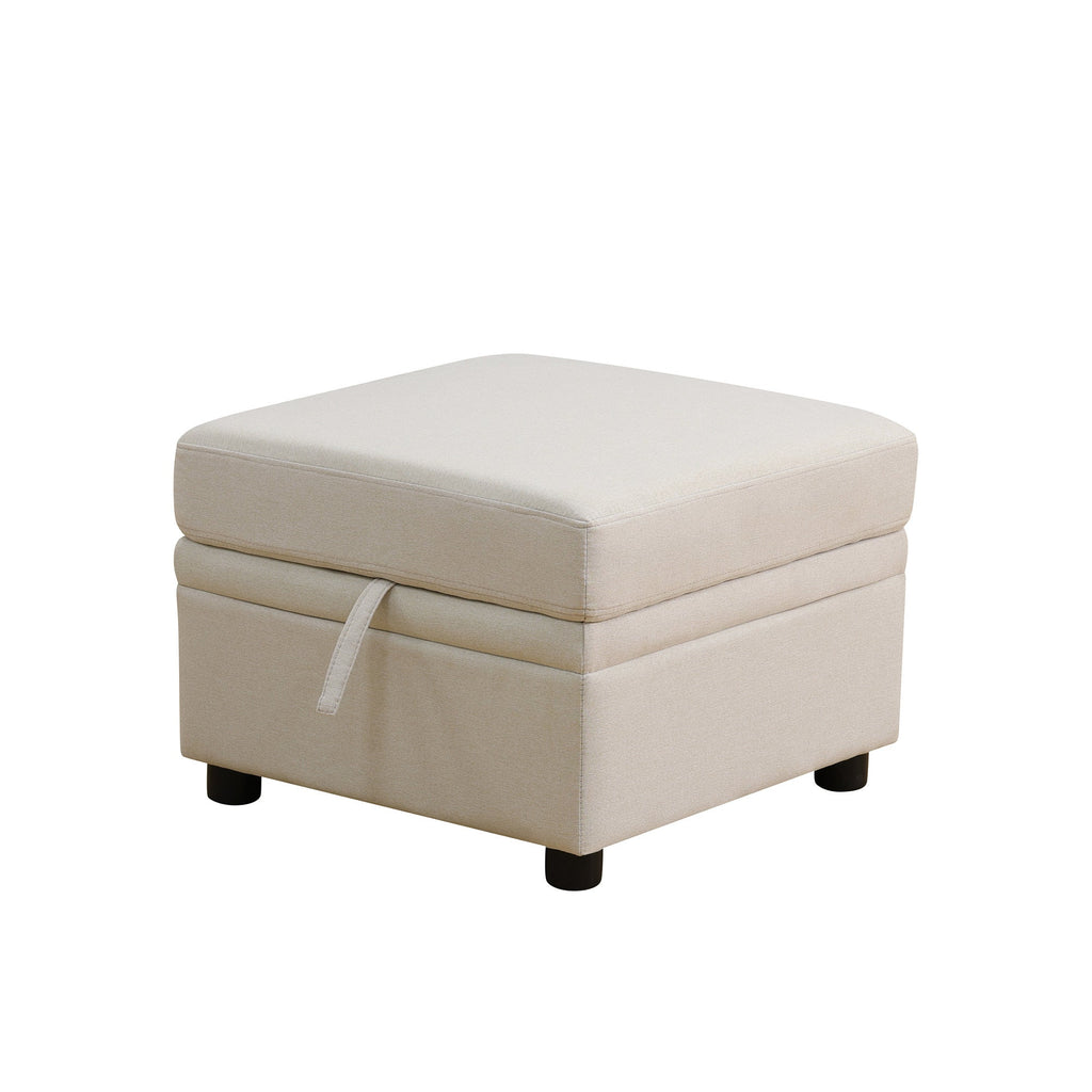 23" x 23" Off – White Square Ottoman