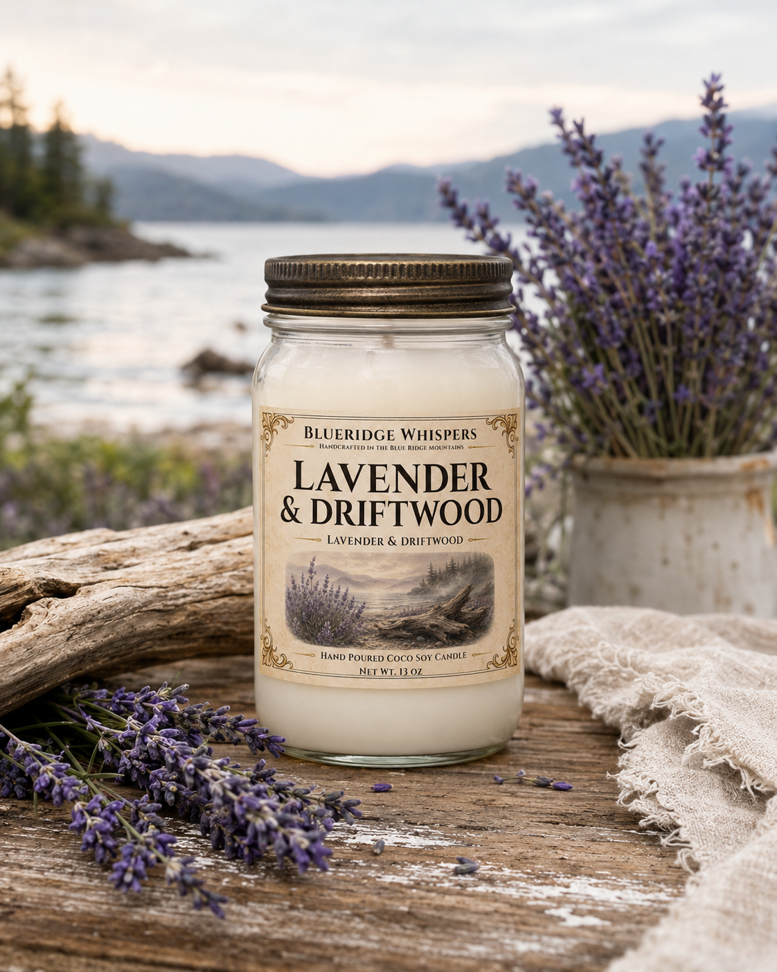 Lavender Driftwood – Calming Coco – Soy Candle