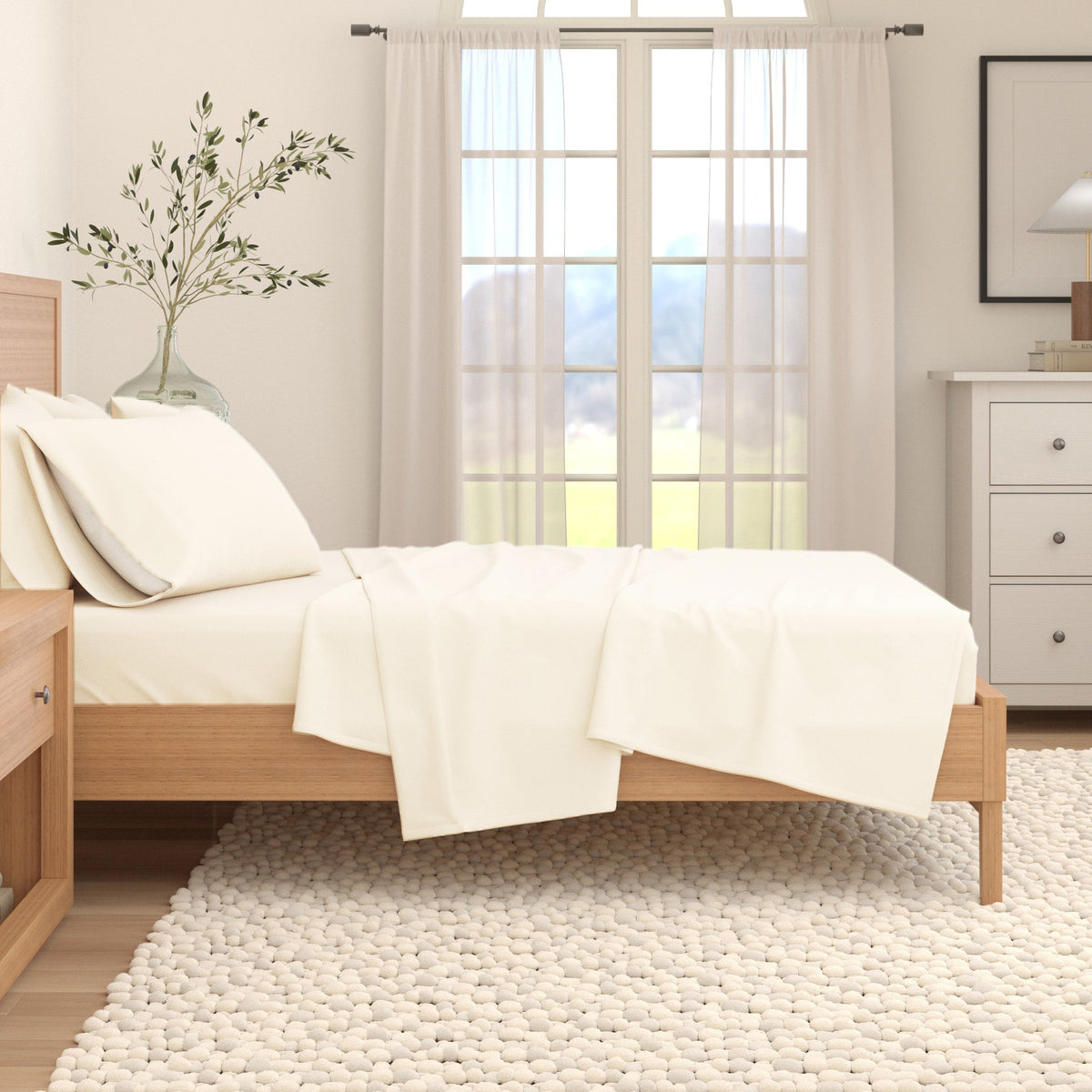 Cotton Solid Flannel Sheet – Nordic Collection