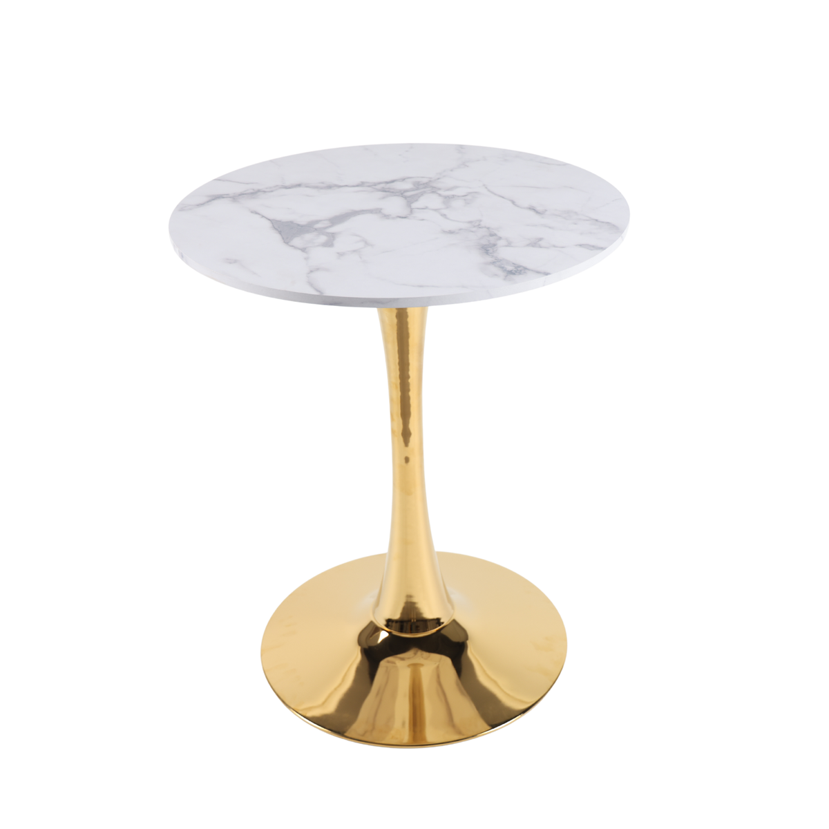 Mid – Century Tulip Dining Table With White Marble Top