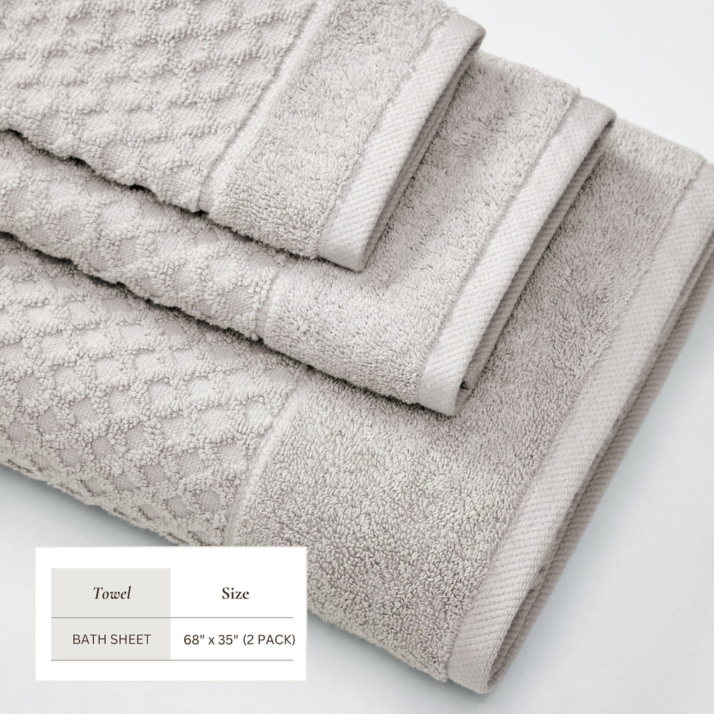 Cotton Diamond Waffle Weave Bath Towel Set – Grayson Collection