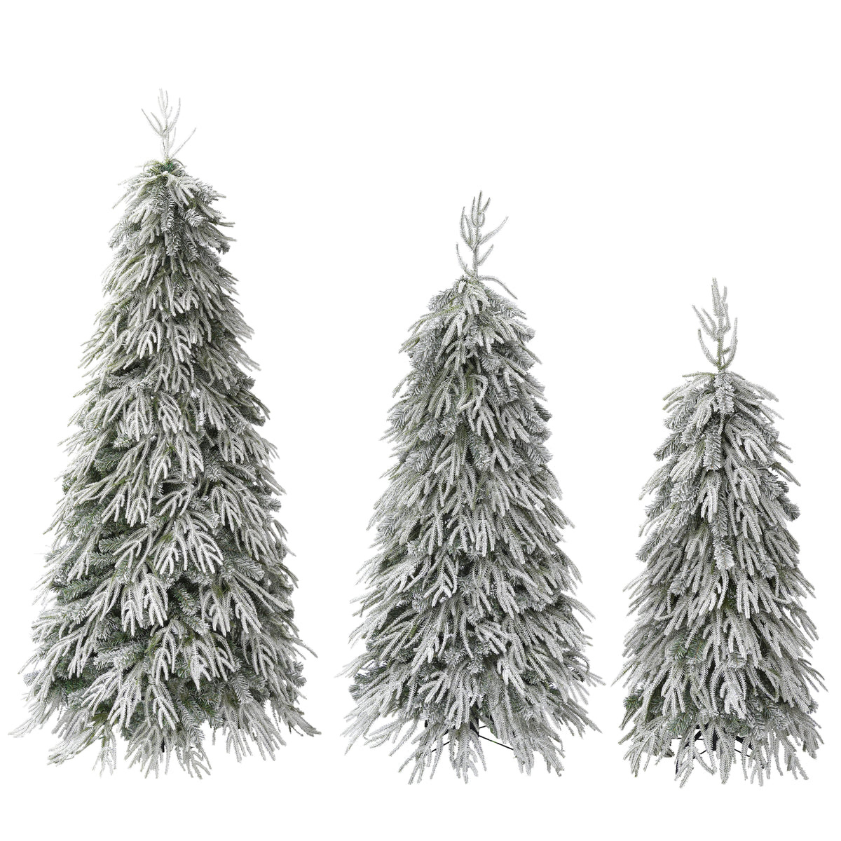 Snowy Cascading Christmas Trees 3 – Piece Set