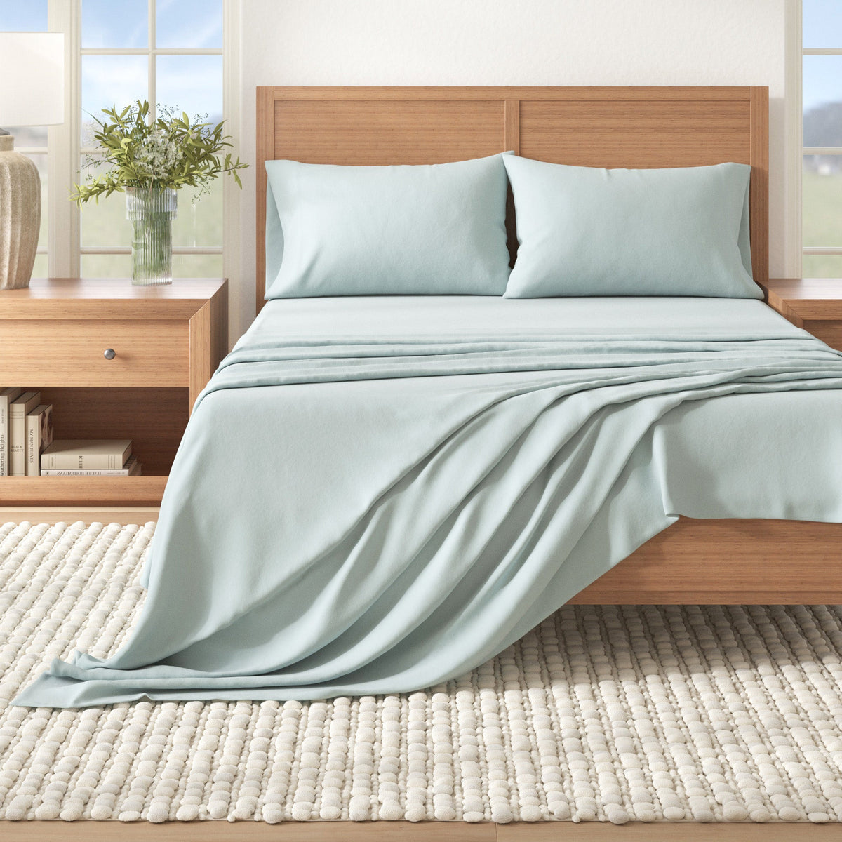 Cotton Solid Flannel Sheet – Nordic Collection
