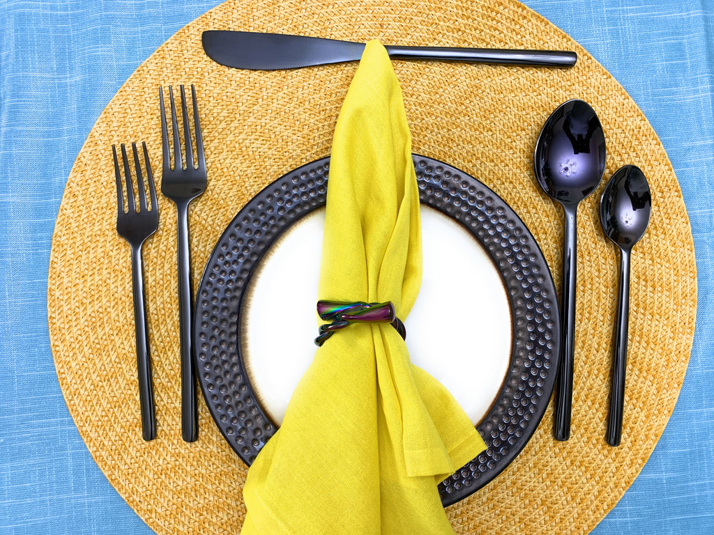 Vibhsa Black Flatware Set Stainless Steel 20 PC