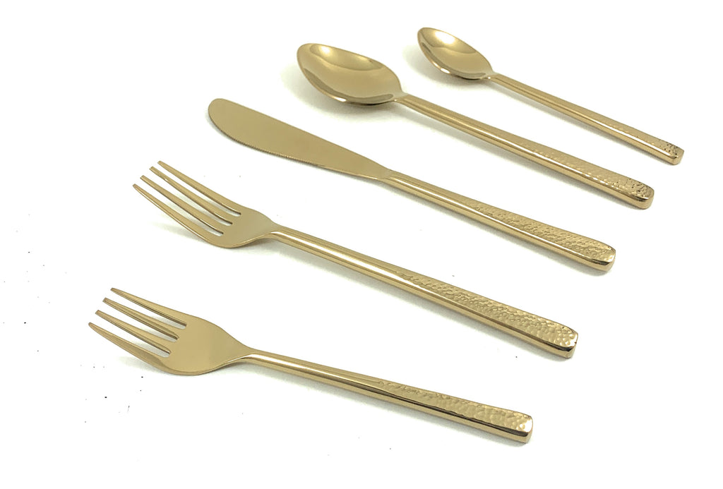 Vibhsa 20 Piece Gold Flatware Set, Service for 4 – Shiny