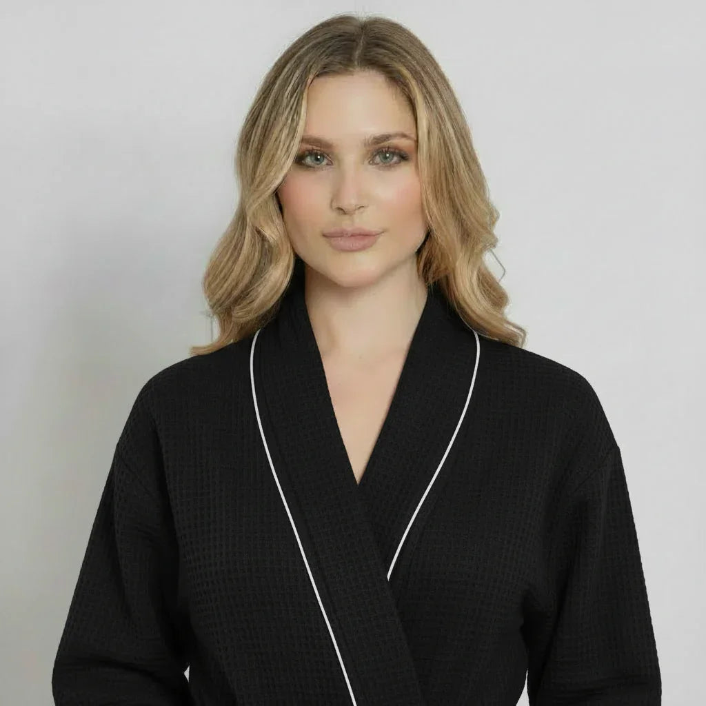 Knee – Length Waffle Robe for Women