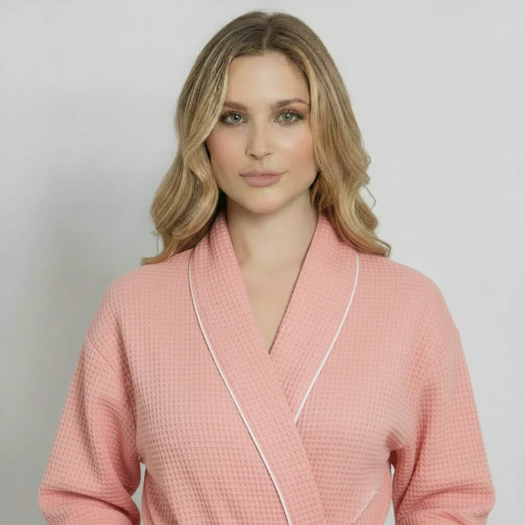Knee – Length Waffle Robe for Women