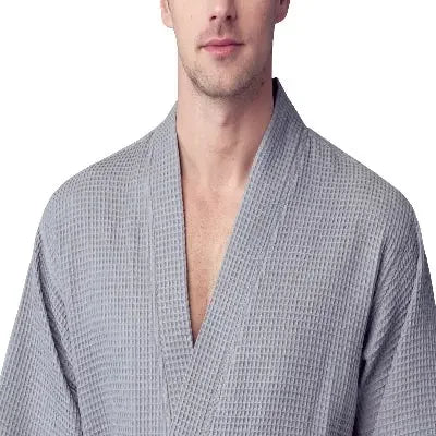 Waffle Spa Bathrobe for Men – Absorbent, Lightweight