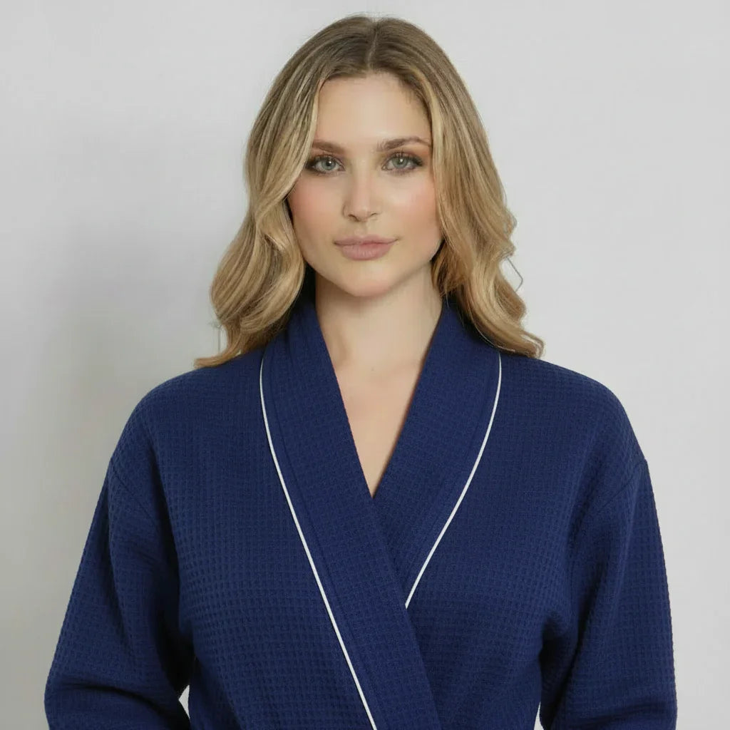 Knee – Length Waffle Robe for Women