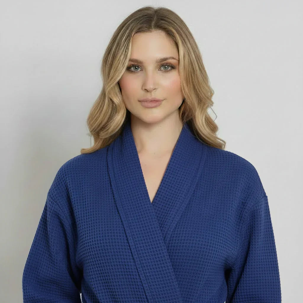 Knee – Length Waffle Robe for Women